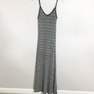 Poof Black & White Maxi Dress Slit Sides Size M
